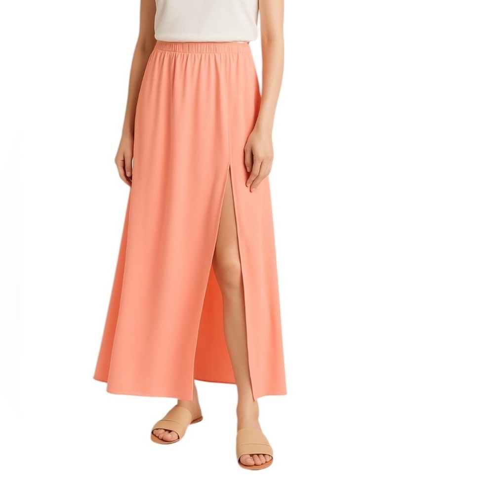 Abercrombie -  Coral Maxi Skirt Flowy Slit Style Sz S